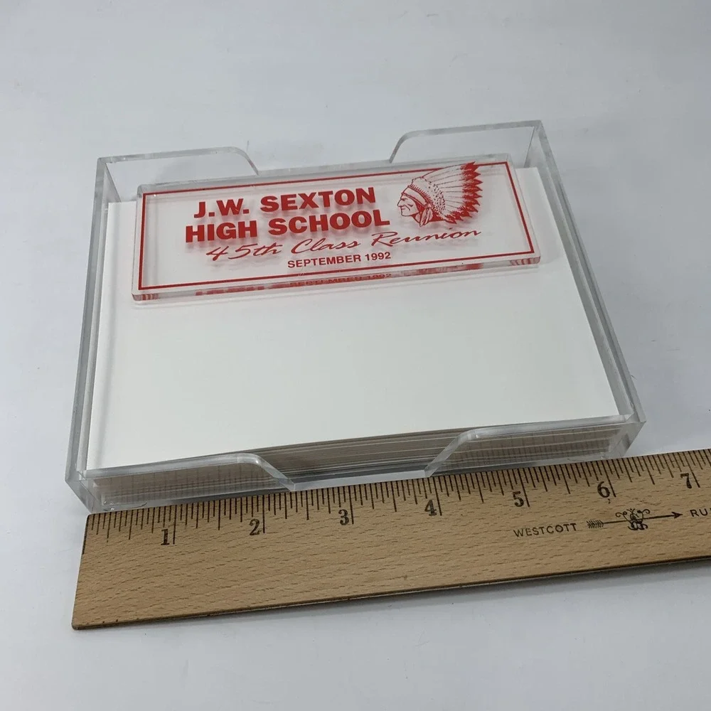 J.W. Sexton High School 45th Class Reunion September 1992 Note Paper Holder‎